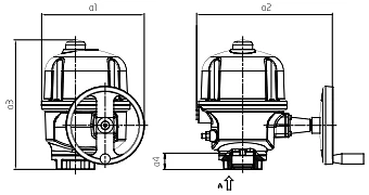 Чертеж Электропривод Bernard AQ30 однофазный 230В 50Гц Чертеж Электропривод Bernard AQ30 однофазный 230В 50Гц