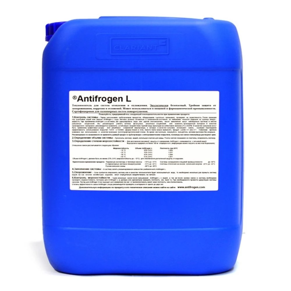 Теплоноситель (антифриз) Viessmann Antifrogen L пропиленгликоль (-25°C) 20 кг Теплоноситель (антифриз) Viessmann Antifrogen L пропиленгликоль (-25°C) 20 кг