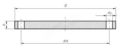 Заглушка фланцевая Китай 3/4″ Ду20 Ру16 нержавеющая сталь AISI304, DIN 2527