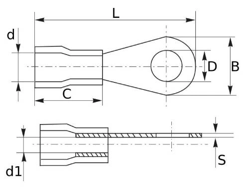 Наконечник кольцевой EKF НКИ 5.5-4 сечение проводника 4-6 мм2, отверстие под винт М4, цвет желтый, материал корпуса медь луженая, изолированный, упаковка 50 шт nki-5.5-4n Наконечник кольцевой EKF НКИ 5.5-4 сечение проводника 4-6 мм2, отверстие под винт М4, цвет желтый, материал корпуса медь луженая, изолированный, упаковка 50 шт nki-5.5-4n