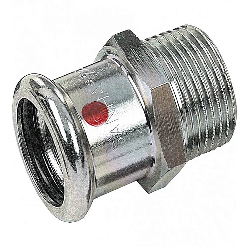 Муфта Sanha Therm 24243G Дн54x2″ Ру16 переходная, прессовые, ВПр-НР, корпус - нержавеющая сталь