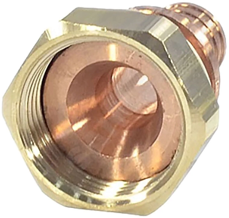 Переходник аксиальный РЕХАУ Rautitan RX+ Дн16хG 1/2″ Ру10 для труб из сшитого полиэтилена с накидной гайкой, корпус- бронза 14563353001